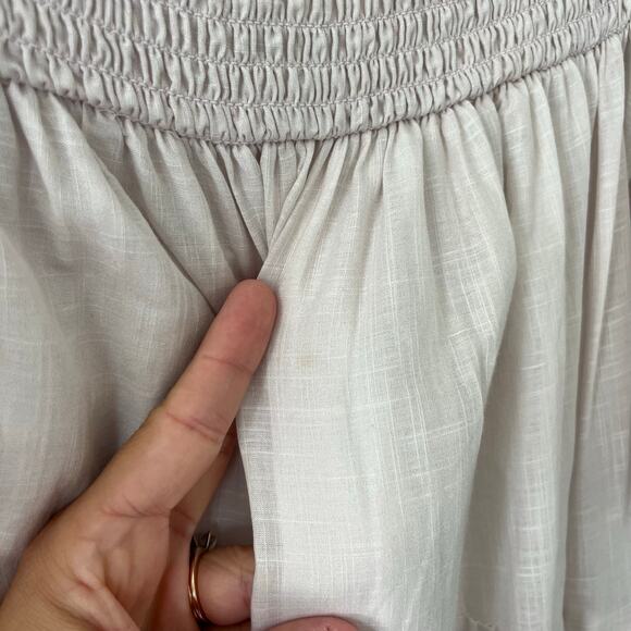 Anthropologie Maeve Pia Binazzi Tiered Off the Shoulder Pink Maxi Dress, Small - Picture 8 of 15